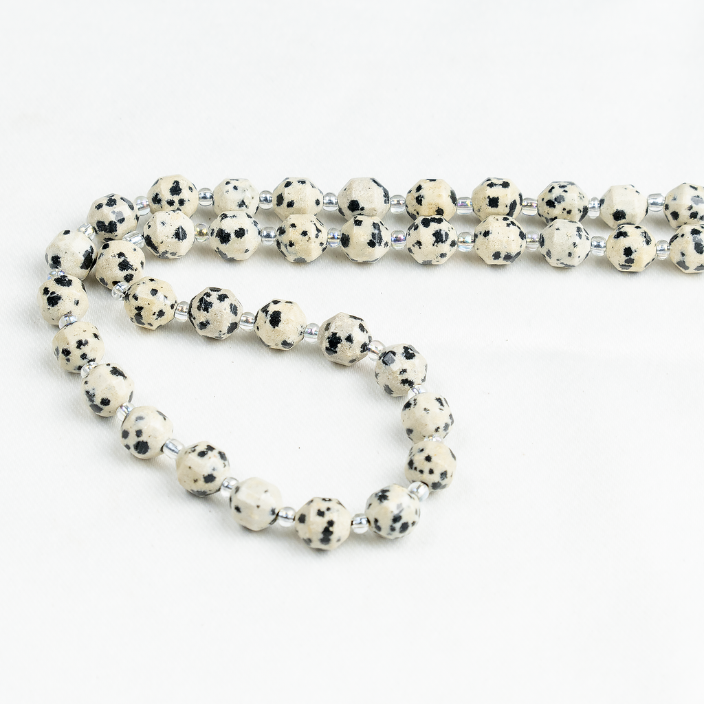 Dalmatian Jasper Faceted Prism Cut Beads For Jewelry Making | Beads | Wiccan Center