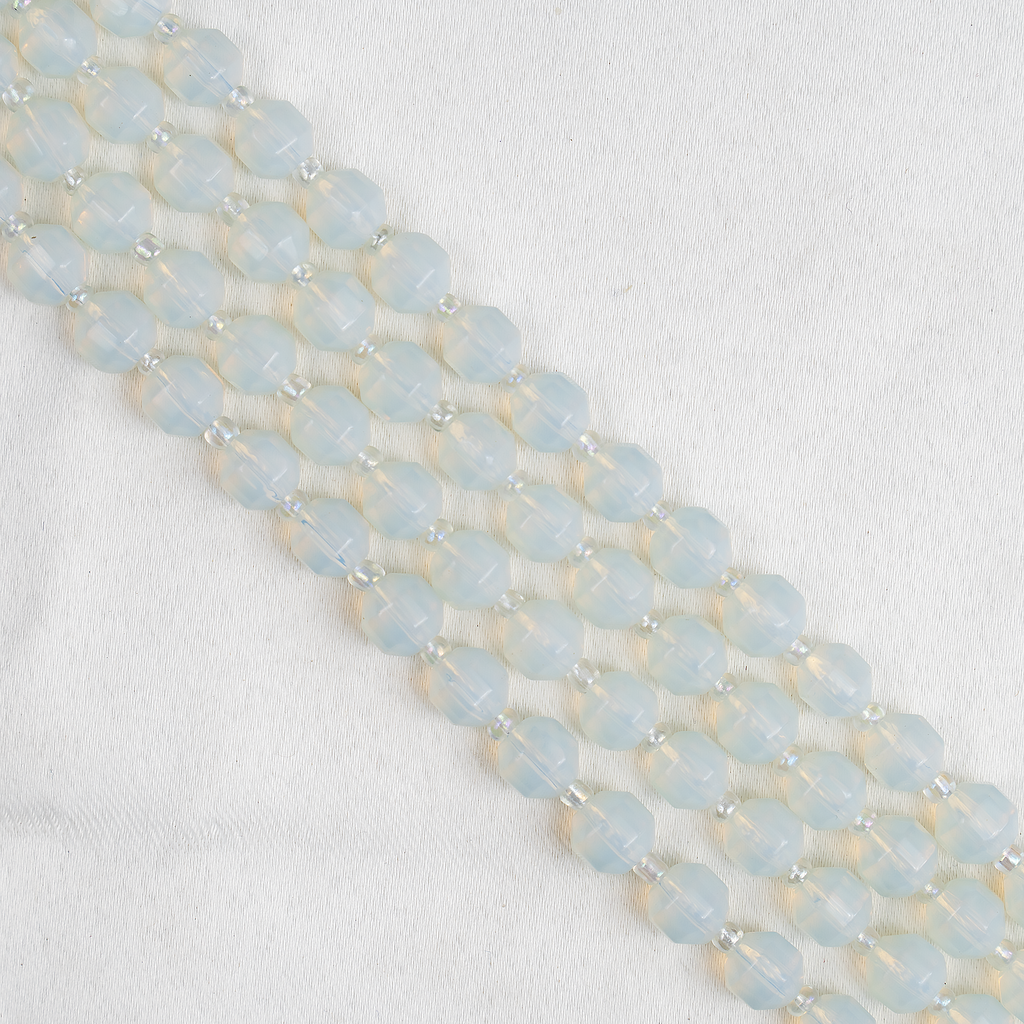 Opal Faceted Prism Cut Beads For Jewelry Making