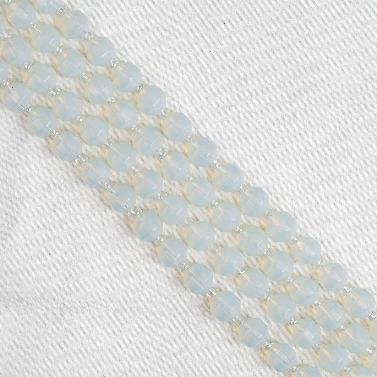 Opal Faceted Prism Cut Beads For Jewelry Making