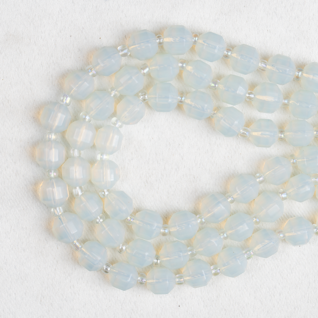 Opal Faceted Prism Cut Beads For Jewelry Making