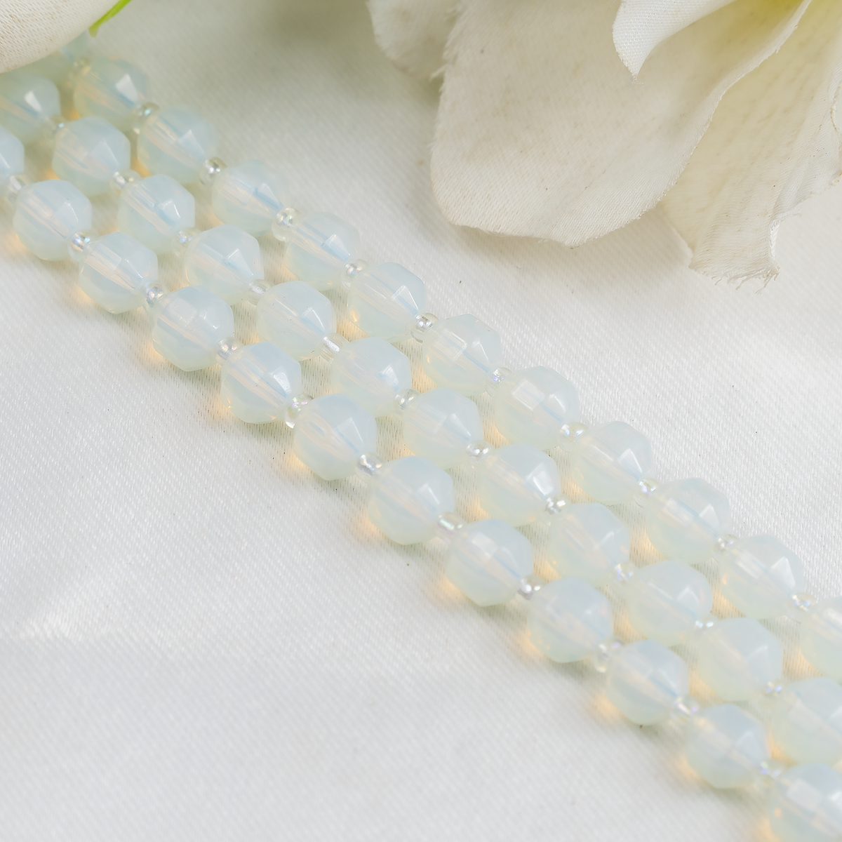 Opal Faceted Prism Cut Beads For Jewelry Making