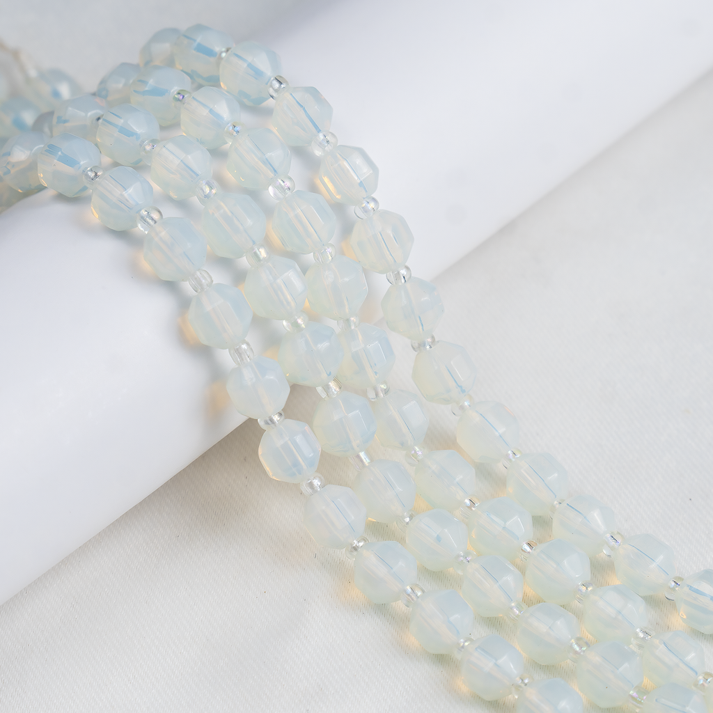 Opal Faceted Prism Cut Beads For Jewelry Making