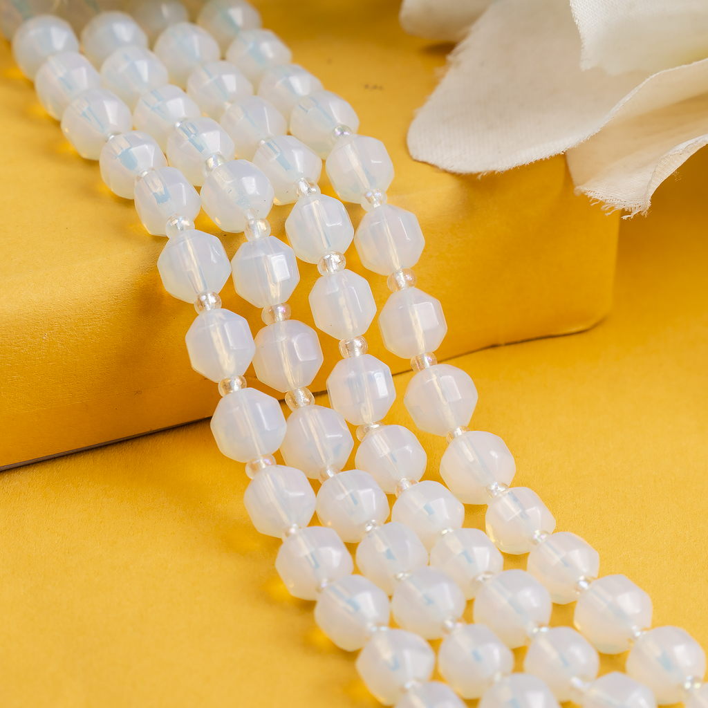 Opal Faceted Prism Cut Beads For Jewelry Making