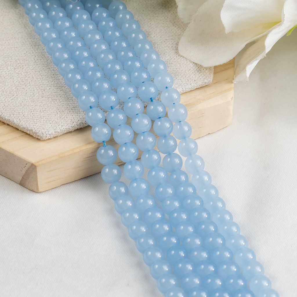 Chalcedony Dyed Beads, Natural Round Crystal Beads 6mm to 10mm | Beads | Wiccan Center