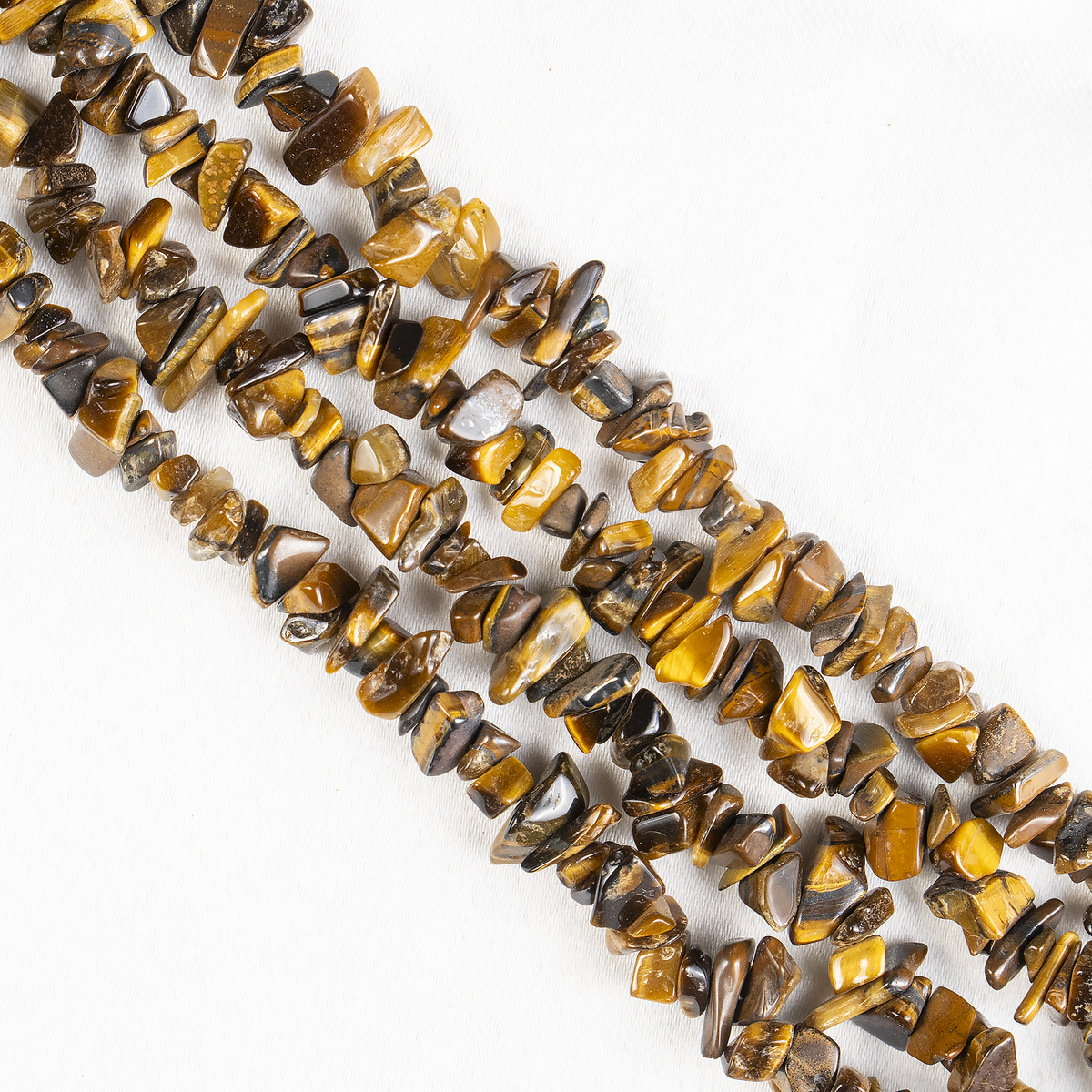 Uncut Raw Tiger Eye Crystal Chip Beads for Necklace (Creativity and Intuition)