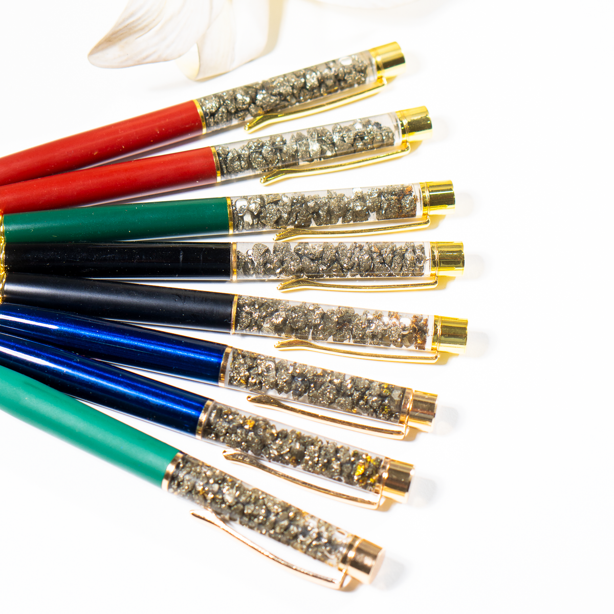 Pyrite Crystal Pen, Manifestation Pen, Healing Pen.