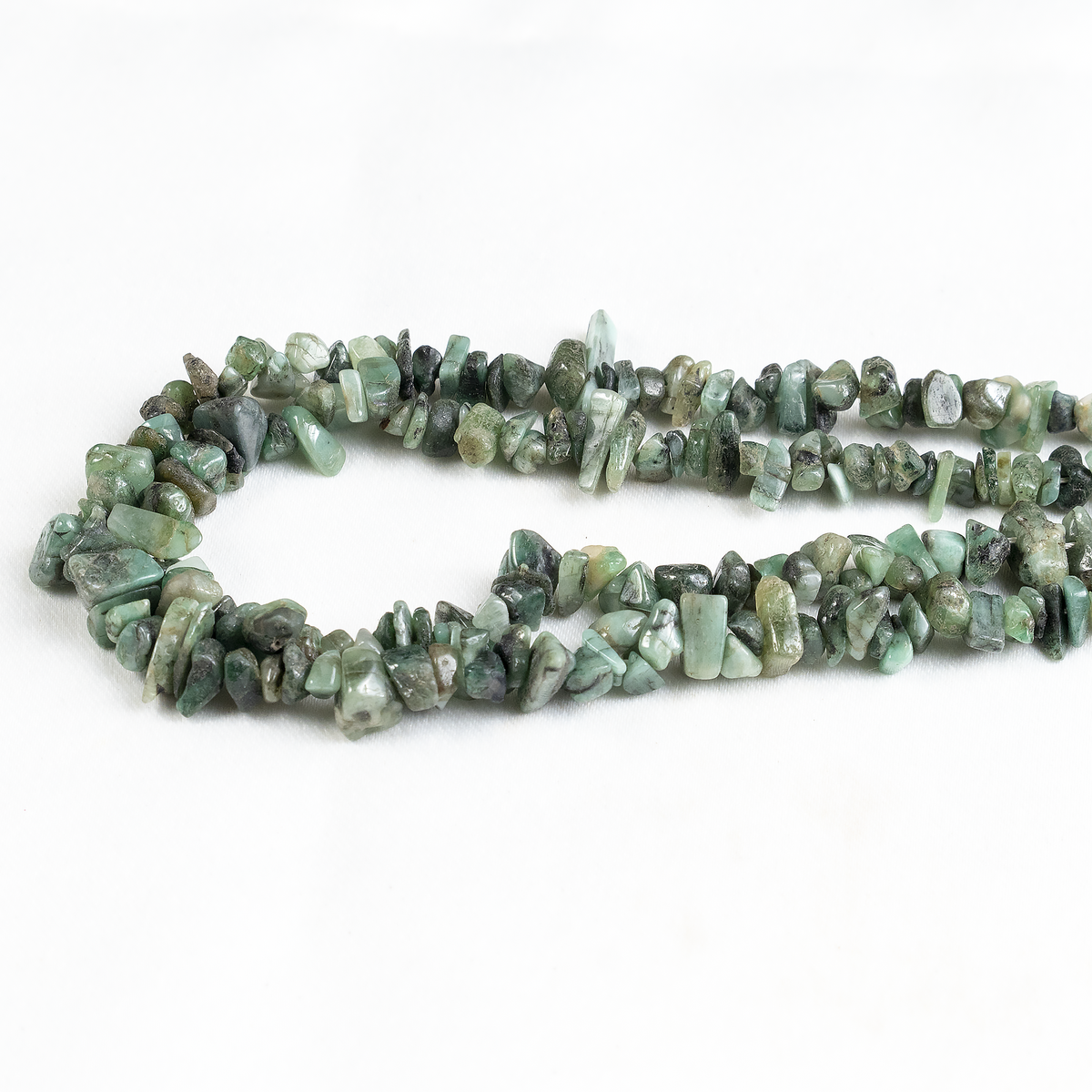 Uncut Raw Emerald Crystal Chip Beads for Necklace (Intuition and Power) | Beads | Wiccan Center