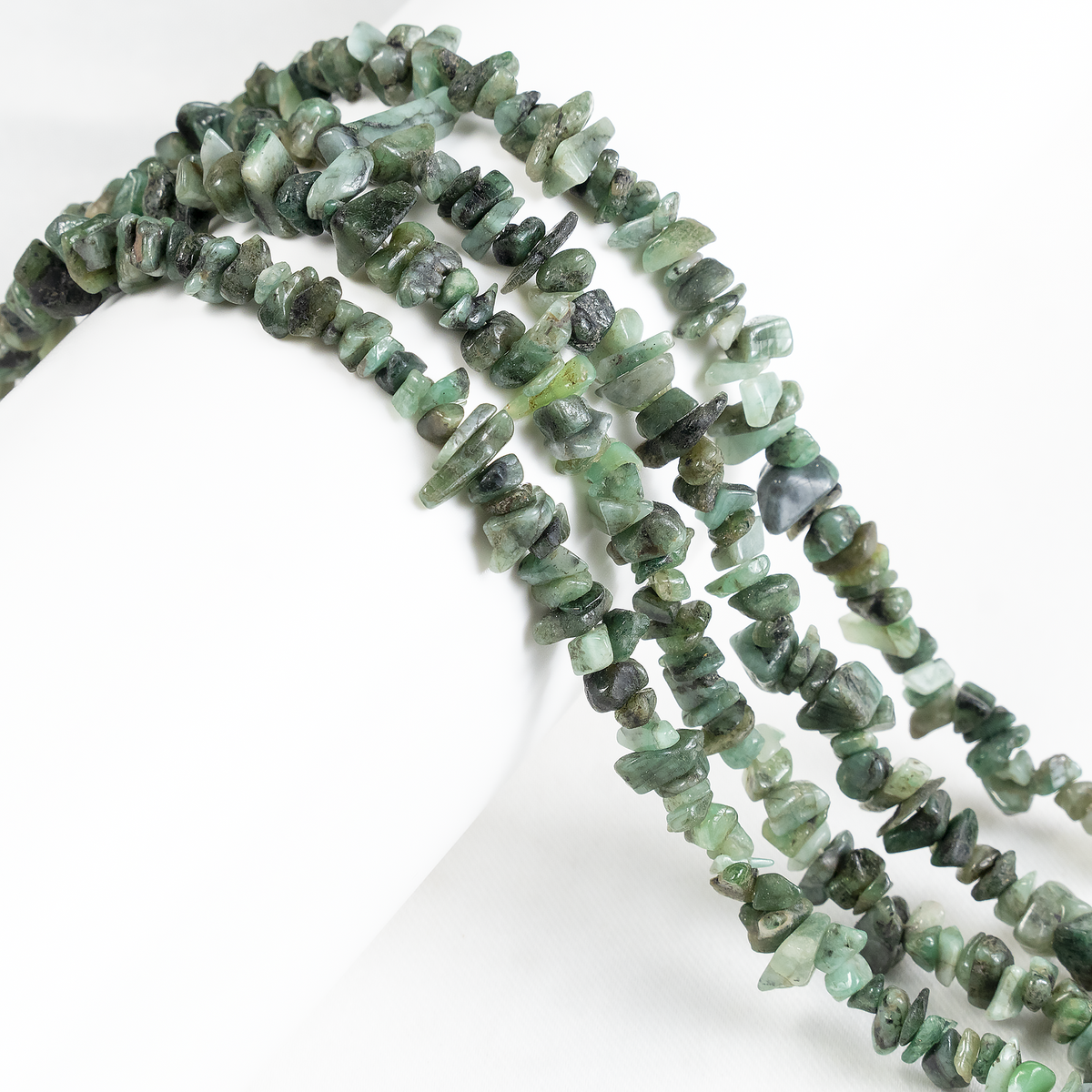 Uncut Raw Emerald Crystal Chip Beads for Necklace (Intuition and Power) | Beads | Wiccan Center