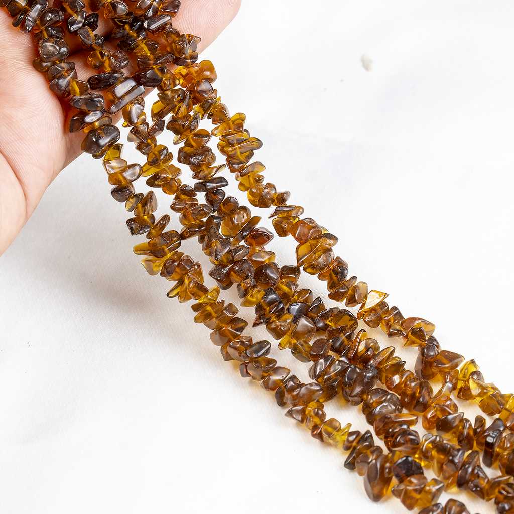 Smokey Quartz Chip Beads Necklace, Crystal Uncut Beads | Beads | Wiccan Center
