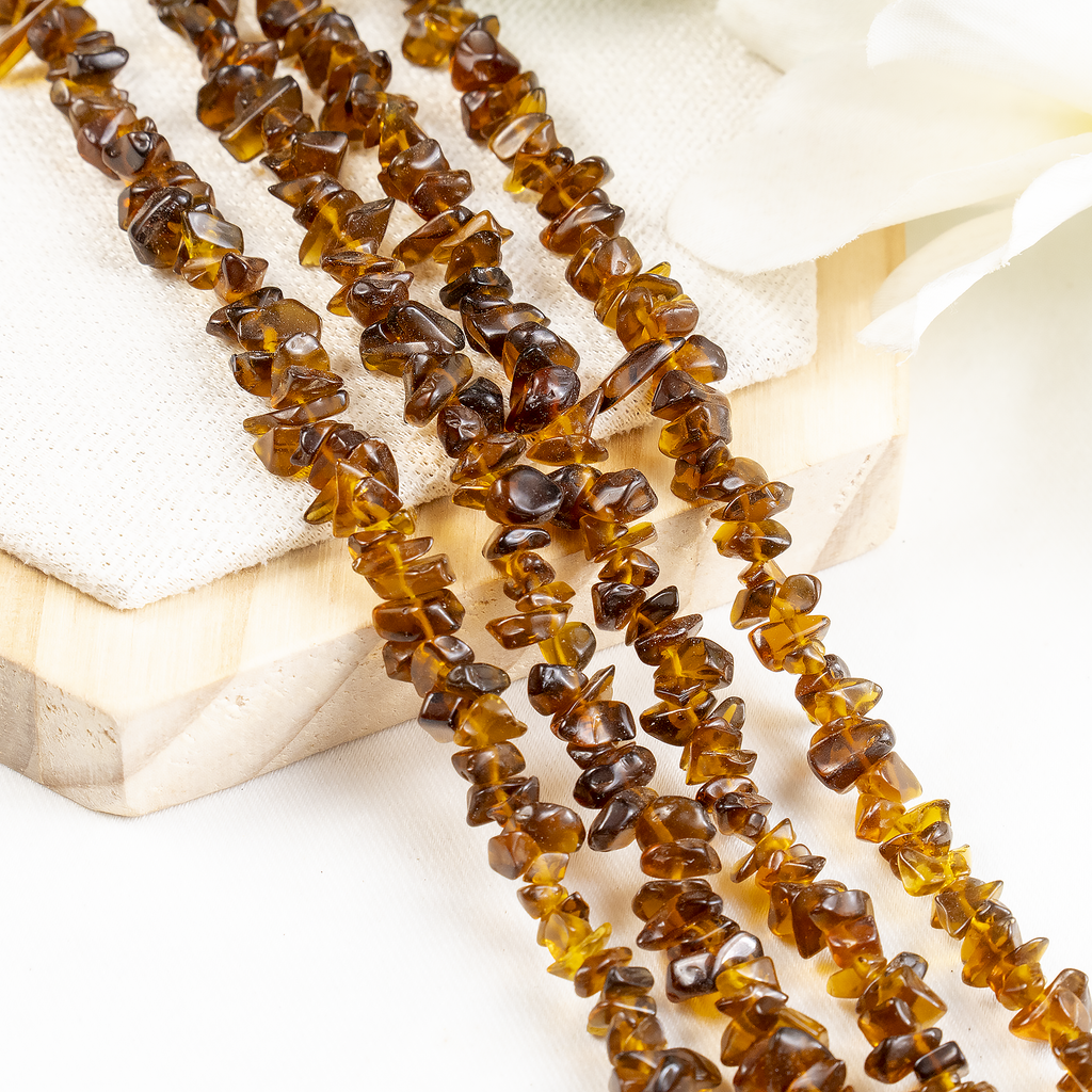 Smokey Quartz Chip Beads Necklace, Crystal Uncut Beads | Beads | Wiccan Center