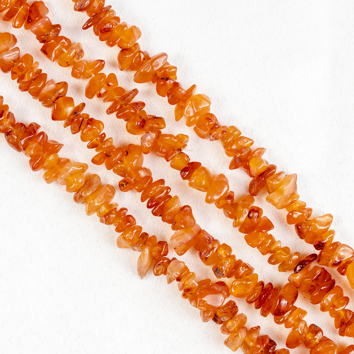 Uncut Raw Carnelian Crystal Chip Beads for Necklace (Manifestation and Passion) | Beads | Wiccan Center