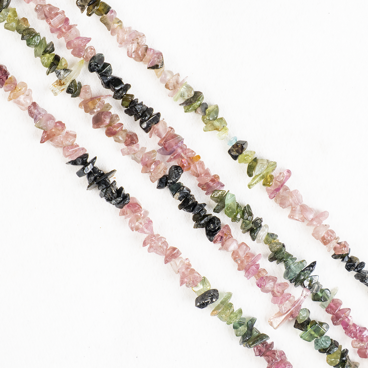 Uncut Raw Watermelon Tourmaline Crystal Chip Beads for Necklace (Purification and Stress Relief) | Beads | Wiccan Center