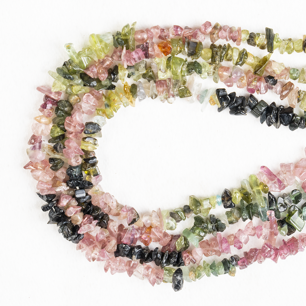 Uncut Raw Watermelon Tourmaline Crystal Chip Beads for Necklace (Purification and Stress Relief) | Beads | Wiccan Center