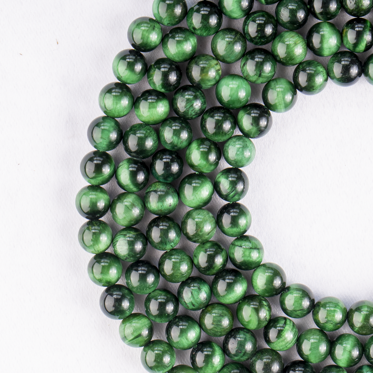 Tiger Cats Eye Green Heated Crystal Beads for Jewelry