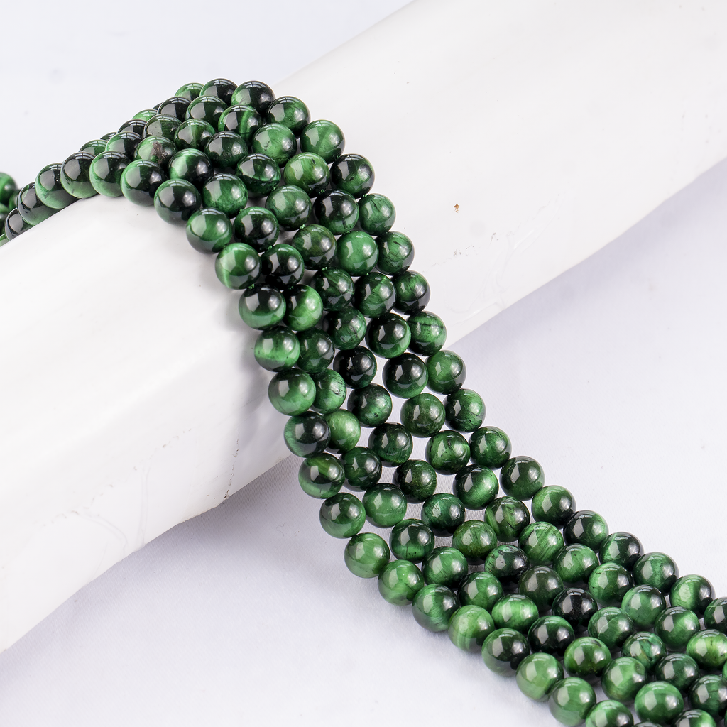 Tiger Cats Eye Green Heated Crystal Beads for Jewelry | Beads | Wiccan Center