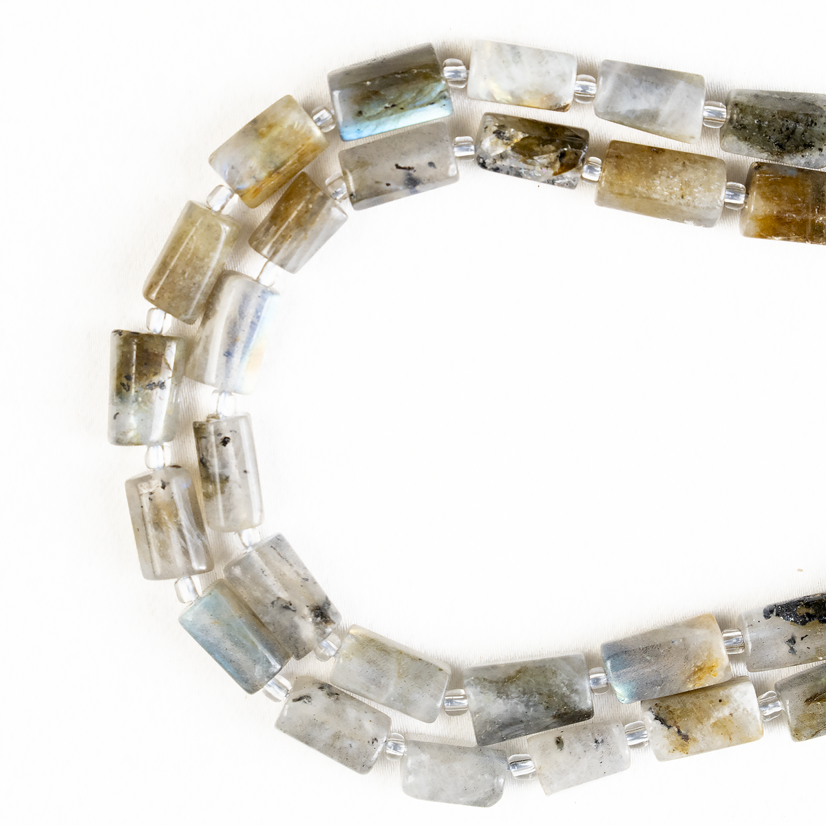 Labradorite Gemstone Pipe Bead, Crystal Healing Tube Beads.