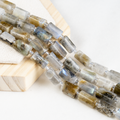 Labradorite Gemstone Pipe Bead, Crystal Healing Tube Beads.