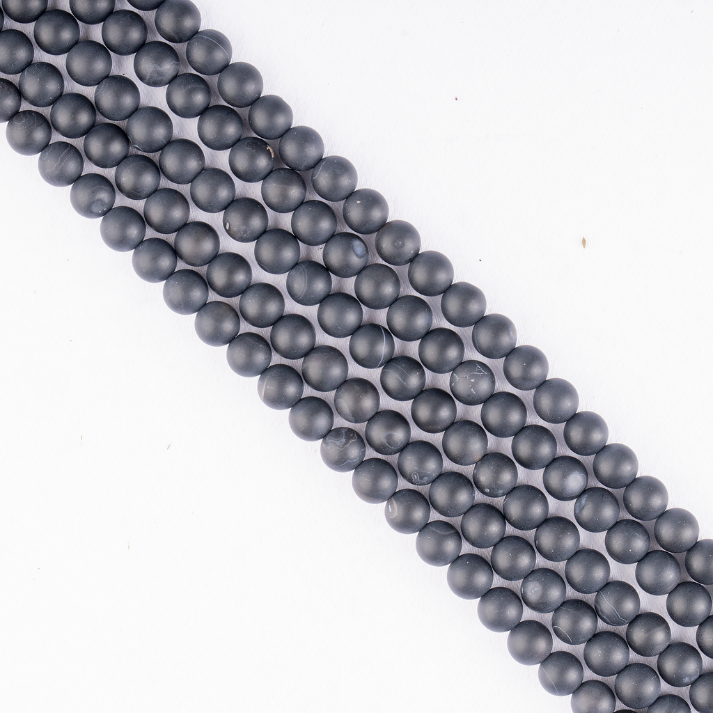 Matt Black Onyx Beads, Natural Round Crystal Beads 6mm to 10mm | Beads | Wiccan Center