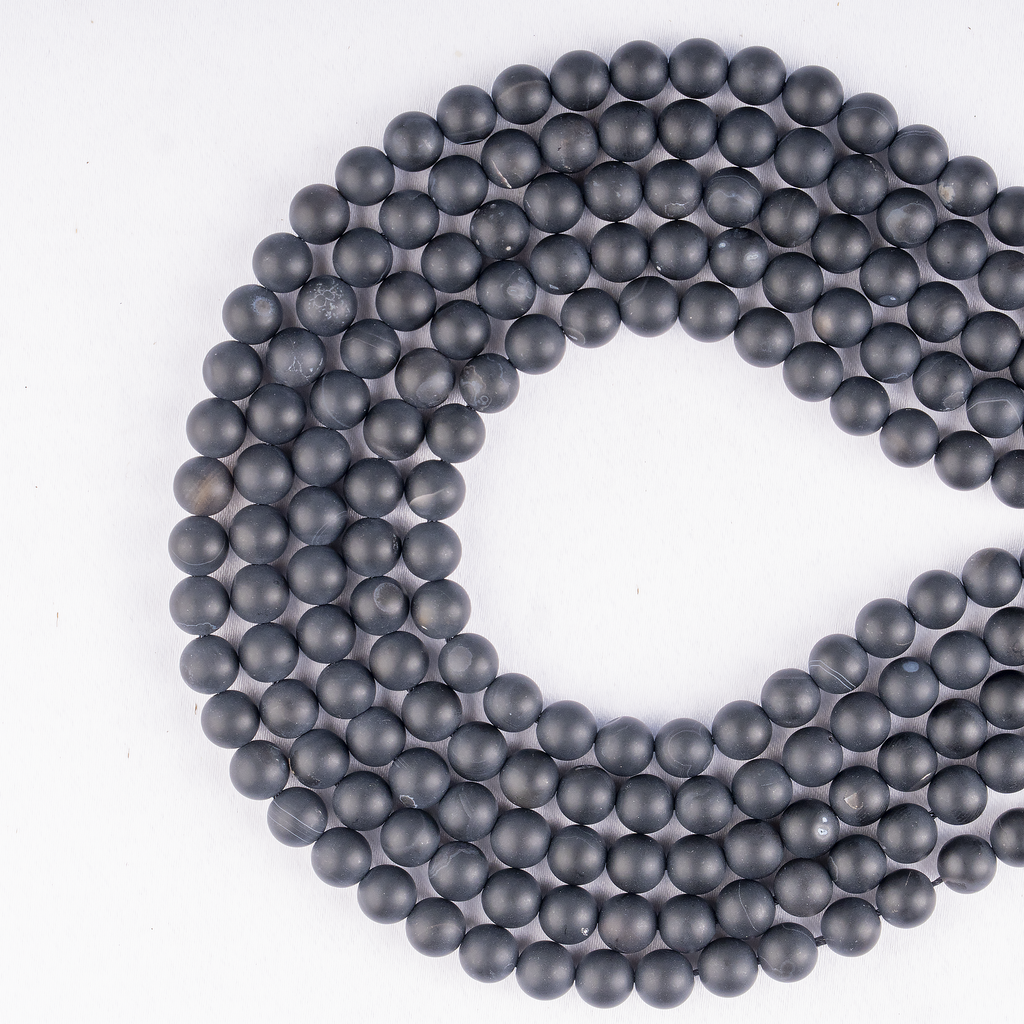 Matt Black Onyx Beads, Natural Round Crystal Beads 6mm to 10mm | Beads | Wiccan Center