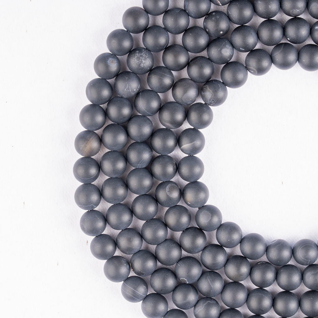 Matt Black Onyx Beads, Natural Round Crystal Beads 6mm to 10mm | Beads | Wiccan Center