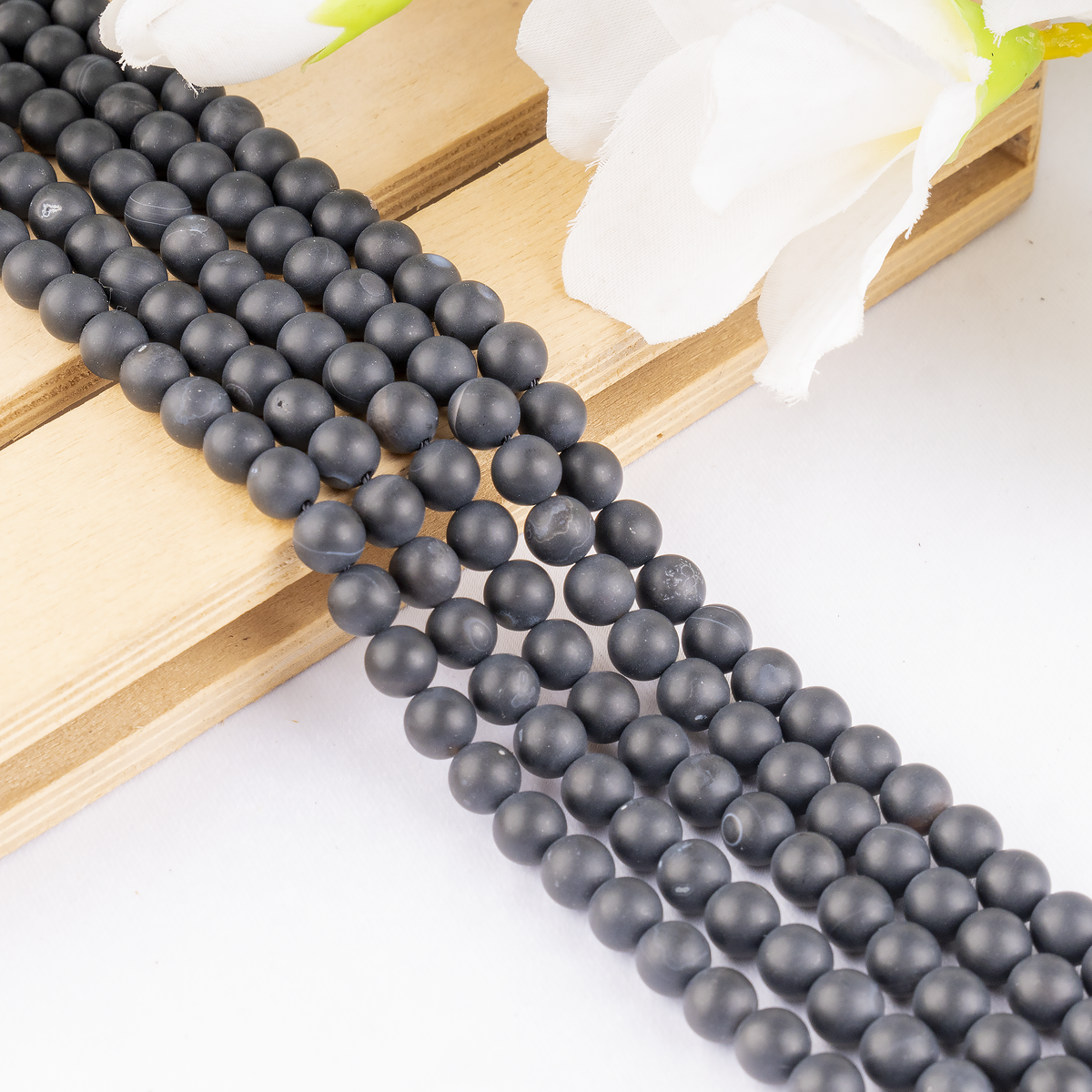 Matt Black Onyx Beads, Natural Round Crystal Beads 6mm to 10mm | Beads | Wiccan Center