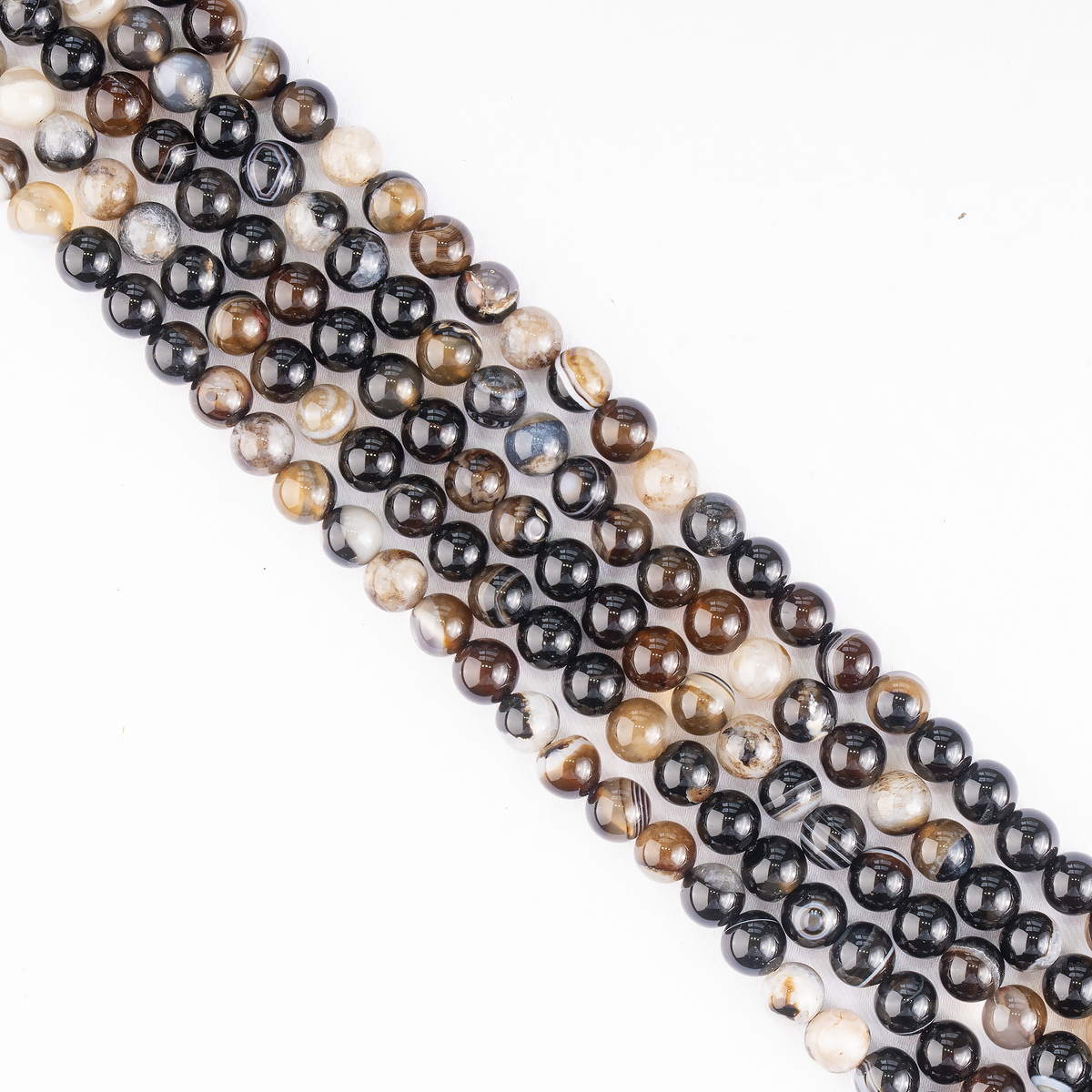 Black Sulemani Agate Beads, Natural Round Crystal Beads 6mm to 12mm | Beads | Wiccan Center