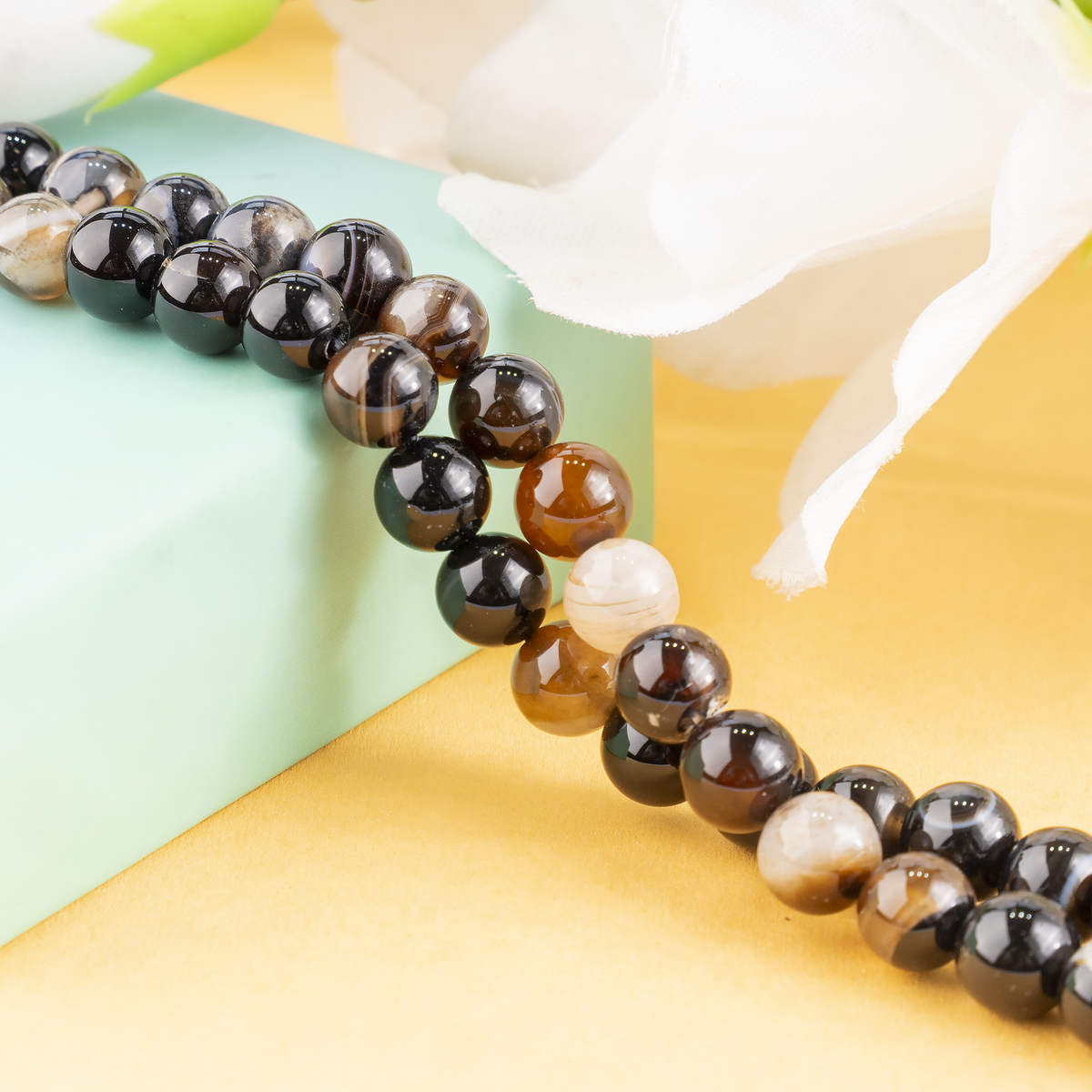 Black Sulemani Agate Beads, Natural Round Crystal Beads 6mm to 12mm | Beads | Wiccan Center