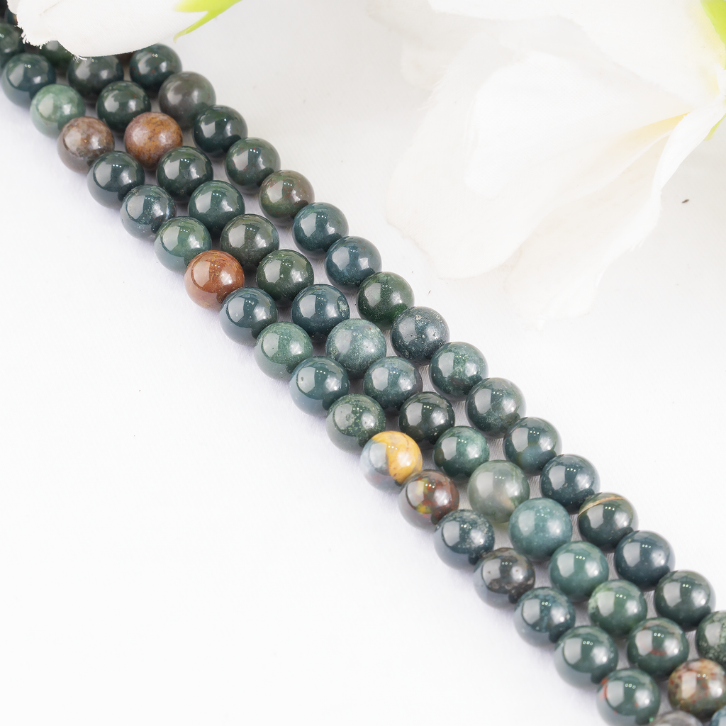 Bloodstone Beads, Natural Round Crystal Beads 4mm to 12mm | Beads | Wiccan Center