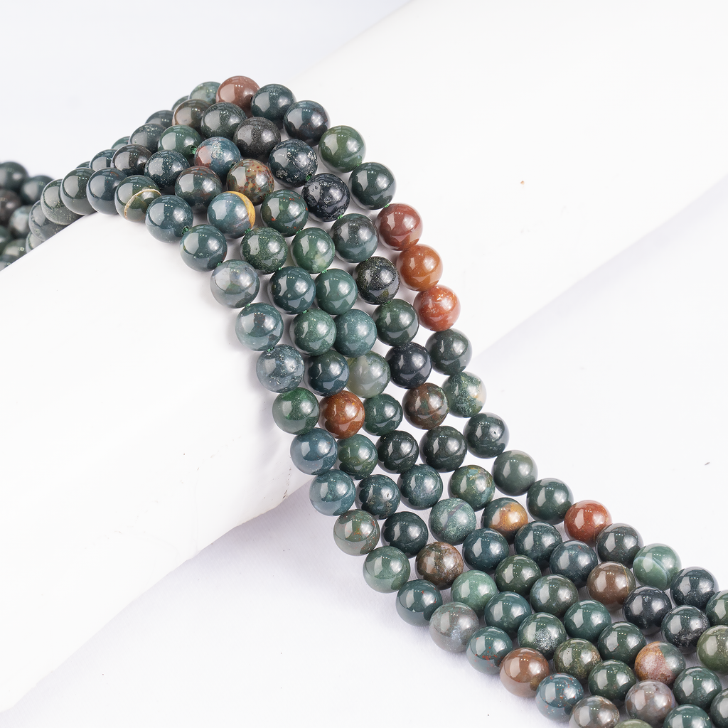 Bloodstone Beads, Natural Round Crystal Beads 4mm to 12mm | Beads | Wiccan Center