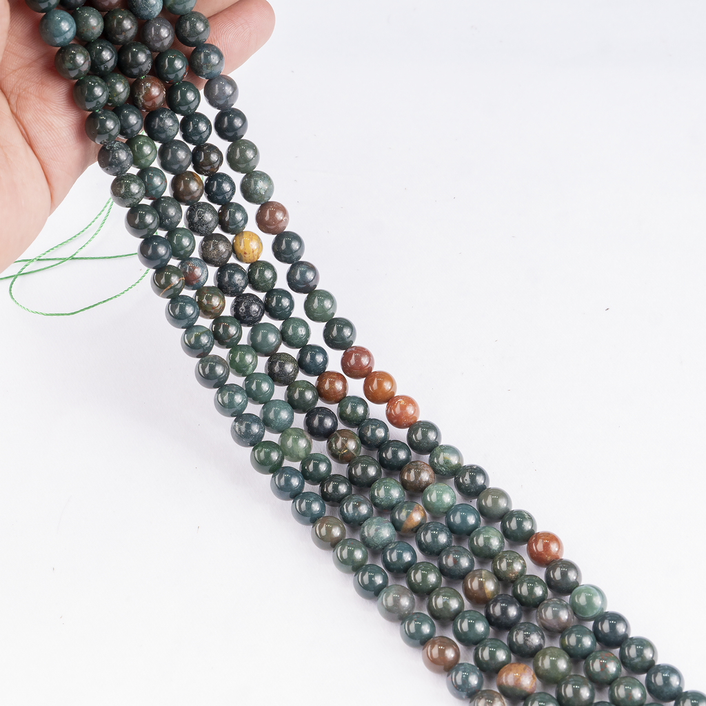 Bloodstone Beads, Natural Round Crystal Beads 4mm to 12mm | Beads | Wiccan Center