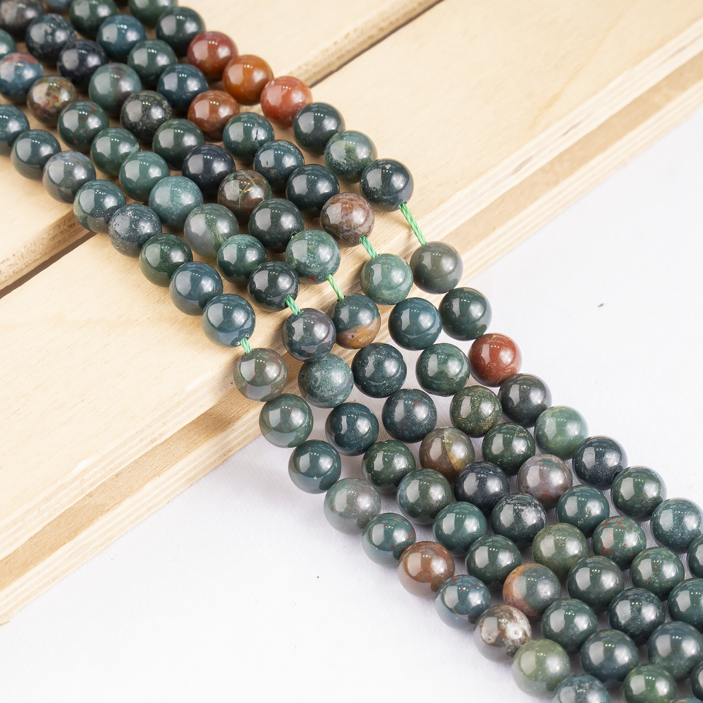 Bloodstone Beads, Natural Round Crystal Beads 4mm to 12mm | Beads | Wiccan Center