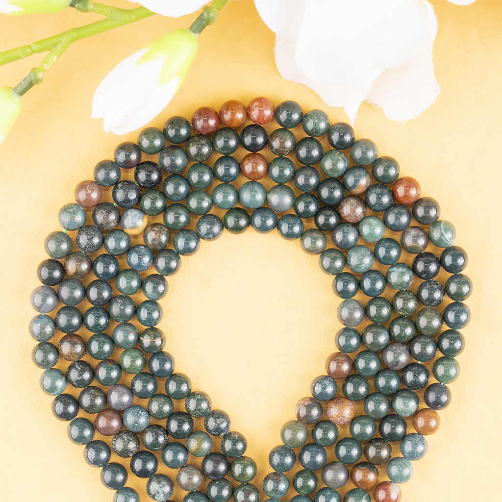 Bloodstone Beads, Natural Round Crystal Beads 4mm to 12mm | Beads | Wiccan Center