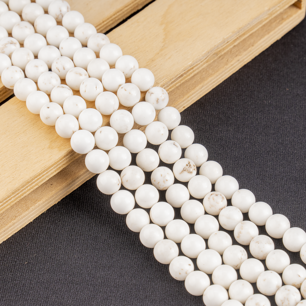 Copper Howlite Beads, Natural Round Crystal Beads 6mm to 10mm | | Wiccan Center