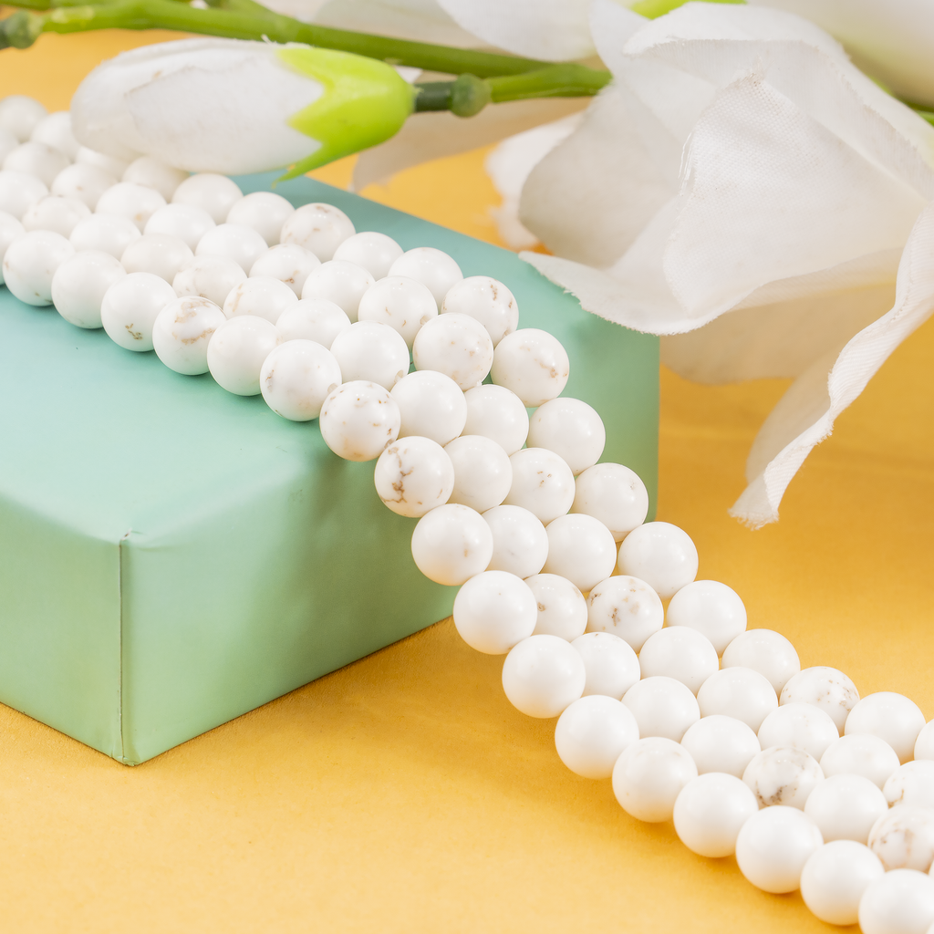 Copper Howlite Beads, Natural Round Crystal Beads 6mm to 10mm | | Wiccan Center