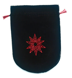 Black Velvet Double Pentagram Tarot Bag | Tarot Bags | Wiccan Center