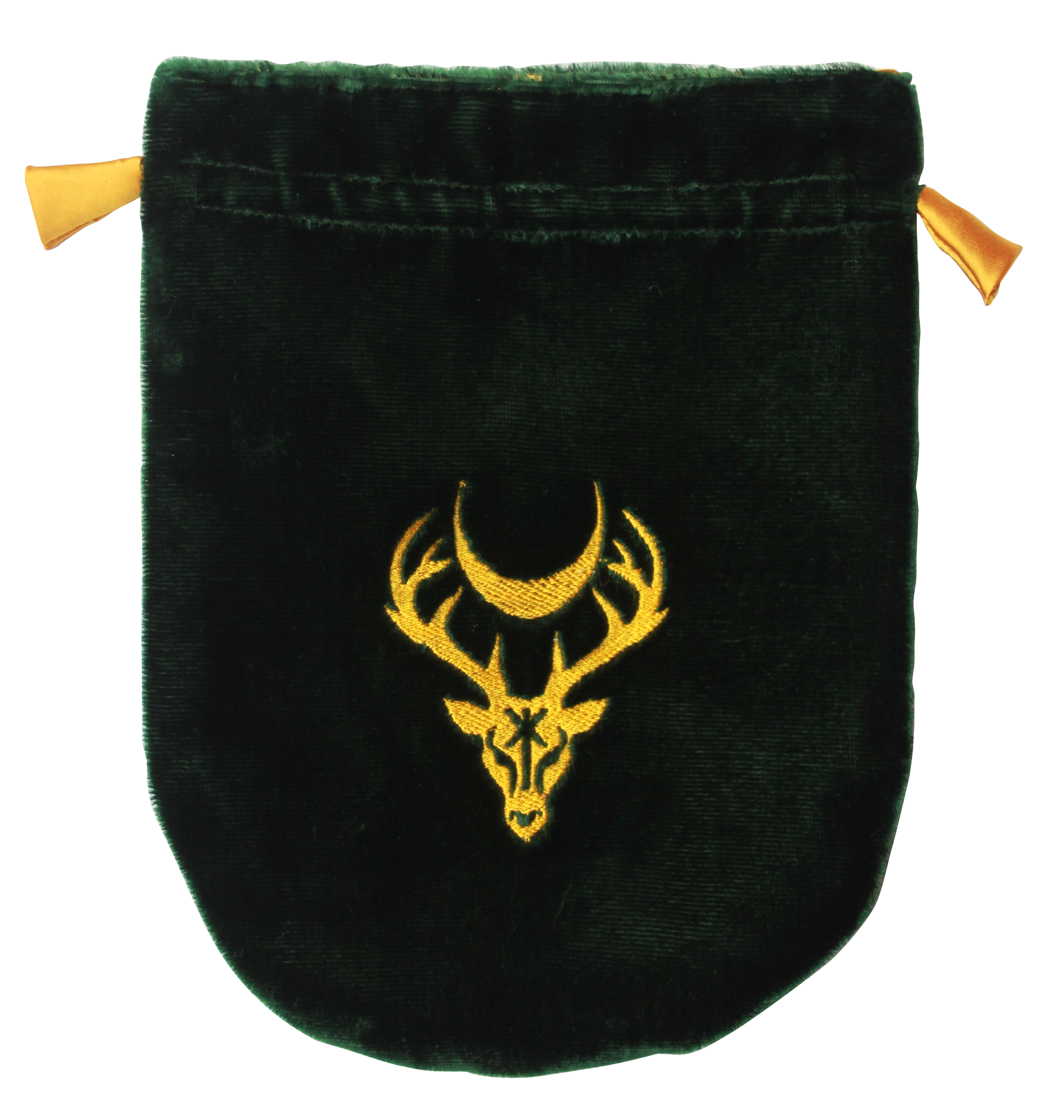 Green Velvet Moon Stag Tarot Bag | Tarot Bags | Wiccan Center