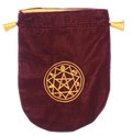 Burgundy Velvet Sigilum Circle Tarot Bag | Tarot Bags | Wiccan Center