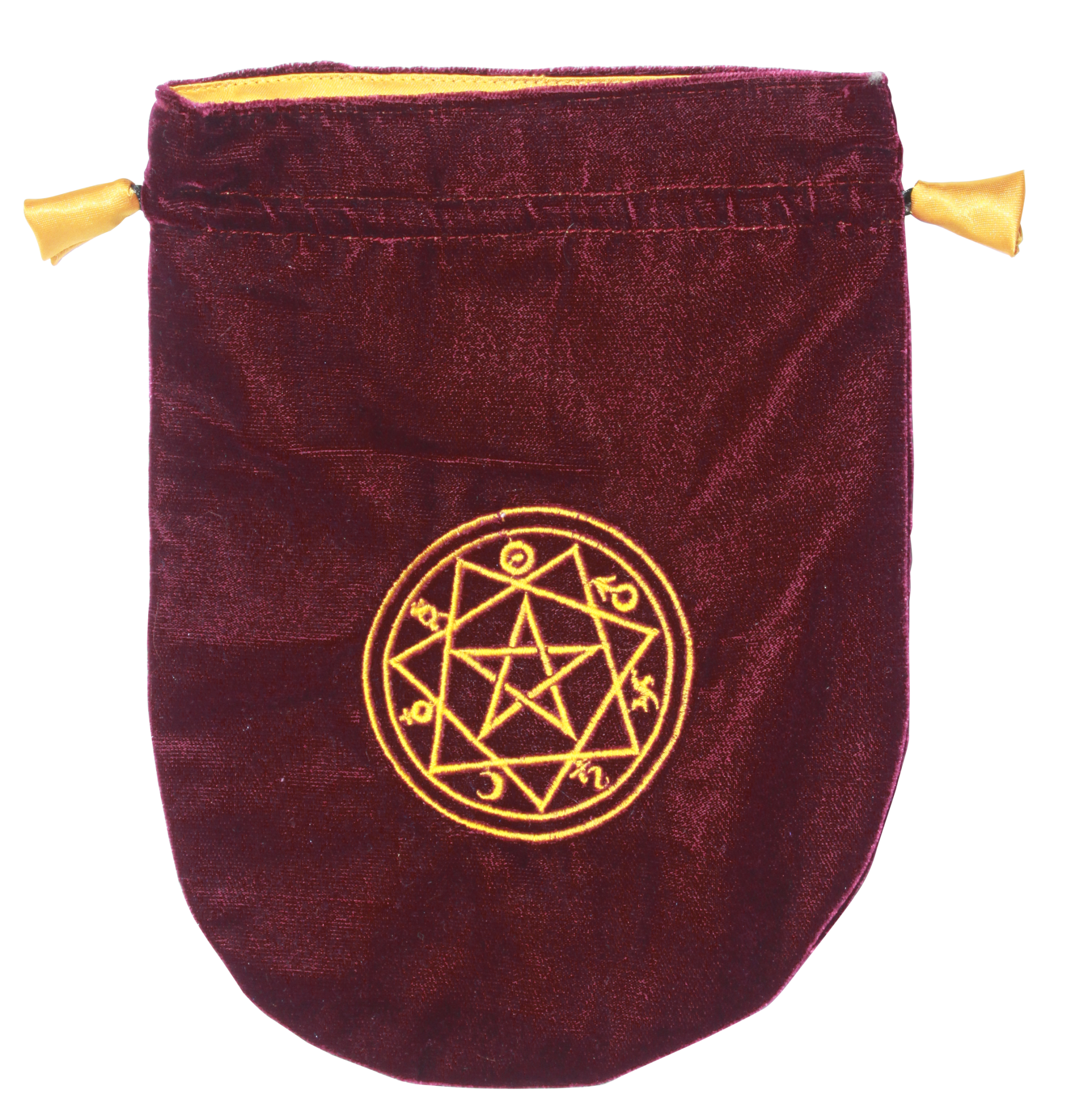Burgundy Velvet Sigilum Circle Tarot Bag | Tarot Bags | Wiccan Center