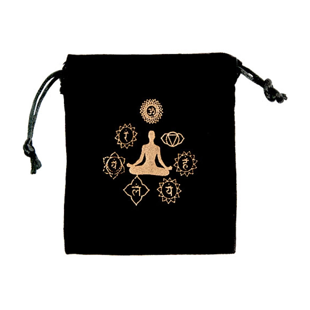 Yog Chakra Drawstring Velvet Bag | Bags/Pouches | Wiccan Center