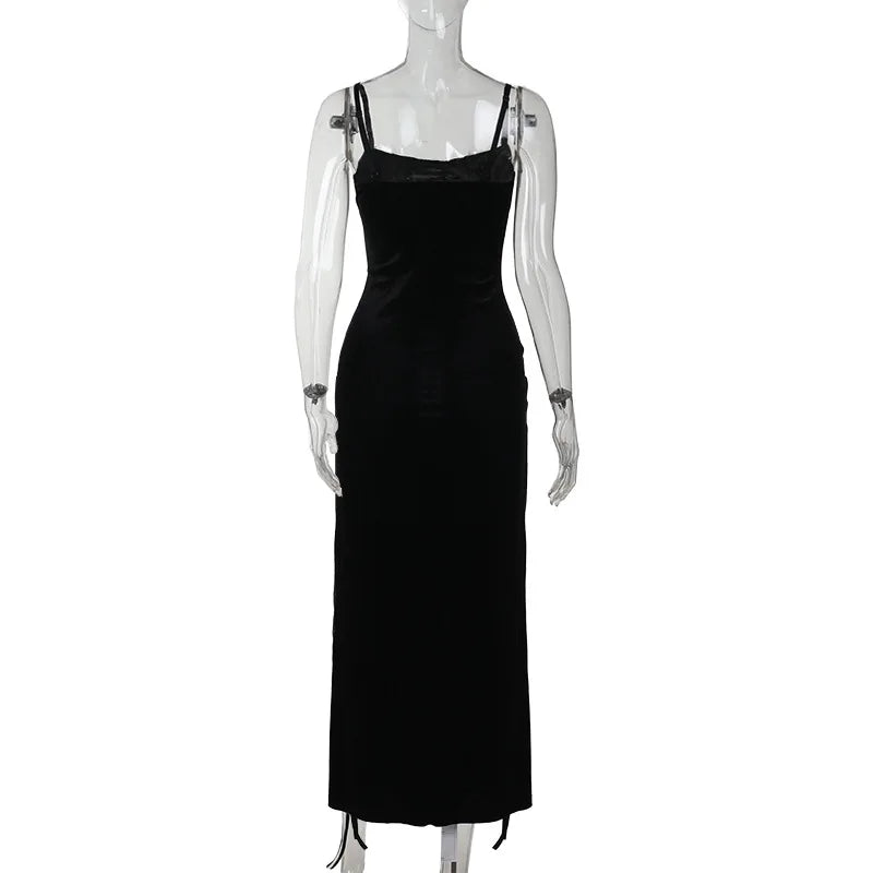 Velvet High Split Cross Dress | clothing | Wiccan Center