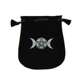 Velvet pouch - Triple Moon with Pentagram | Bags/Pouches | Wiccan Center