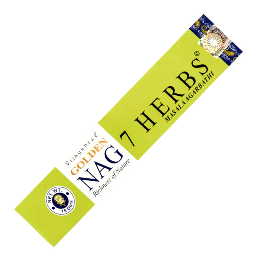 Vijayshree Golden Nag - 7 Herbs Incense Sticks | Incense | Wiccan Center
