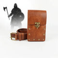 Viking Knight Cosplay Belt Scabbard Waist Bag Medieval Renaissance Costume Faux Leather Harness for Men Women