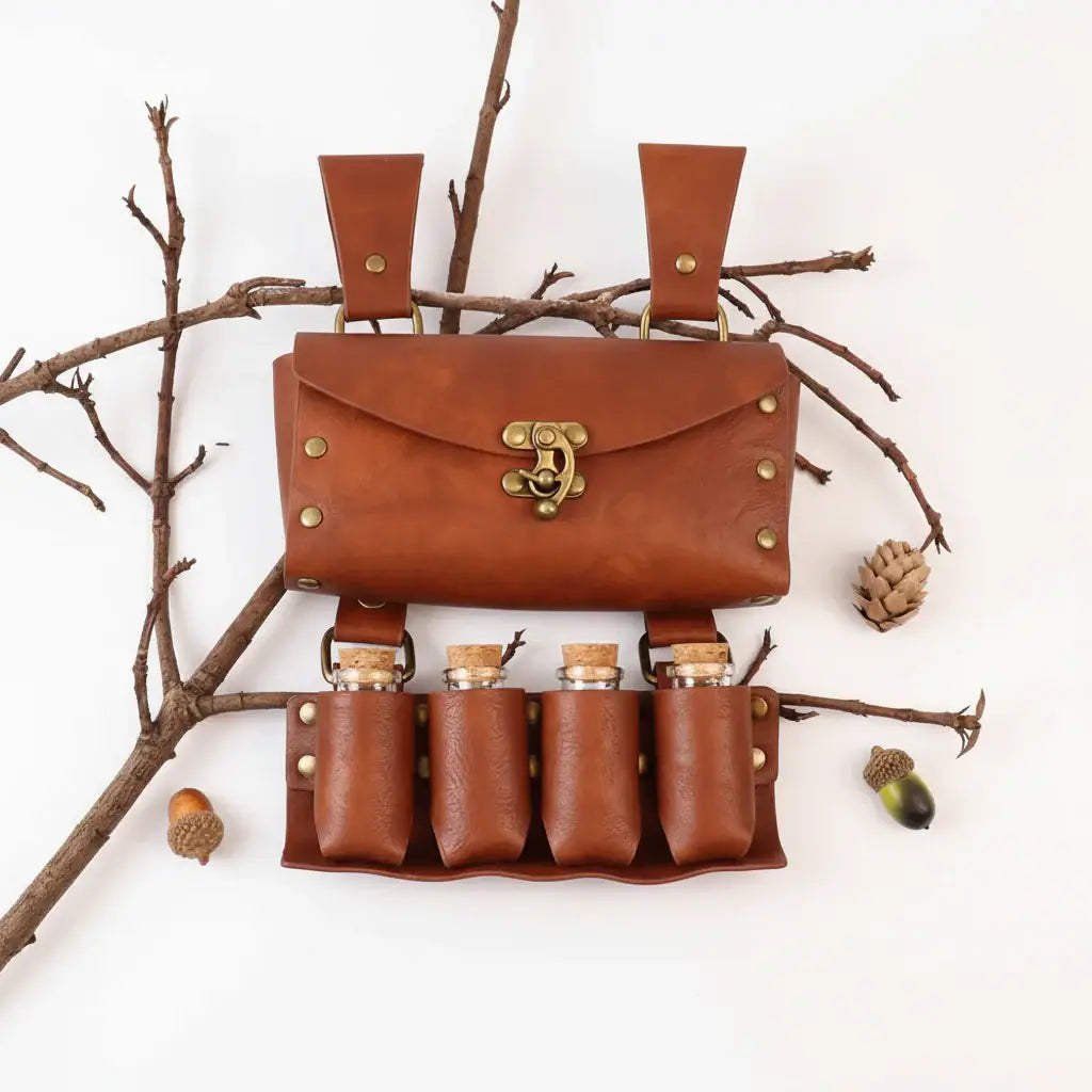 Viking Knight Cosplay Belt Scabbard Waist Bag Medieval Renaissance Costume Faux Leather Harness for Men Women