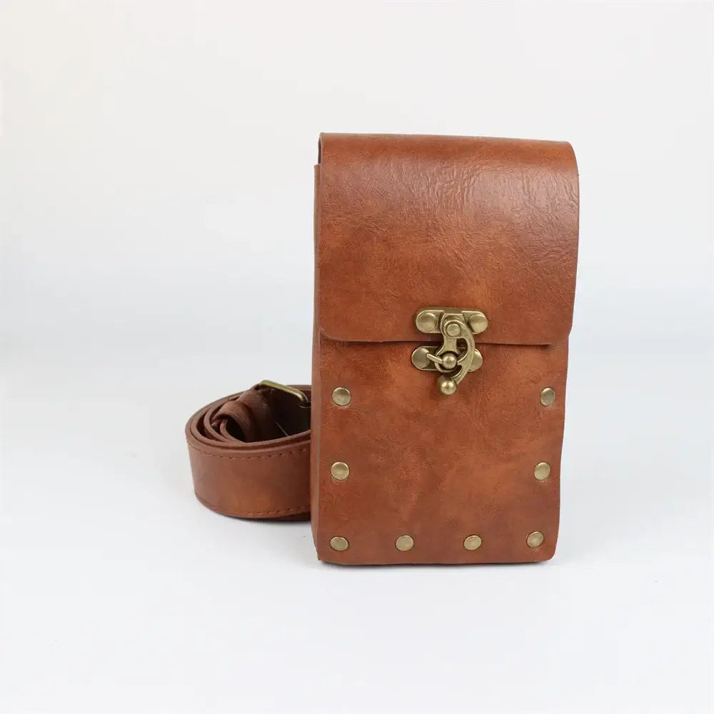 Viking Knight Cosplay Belt Scabbard Waist Bag Medieval Renaissance Costume Faux Leather Harness for Men Women