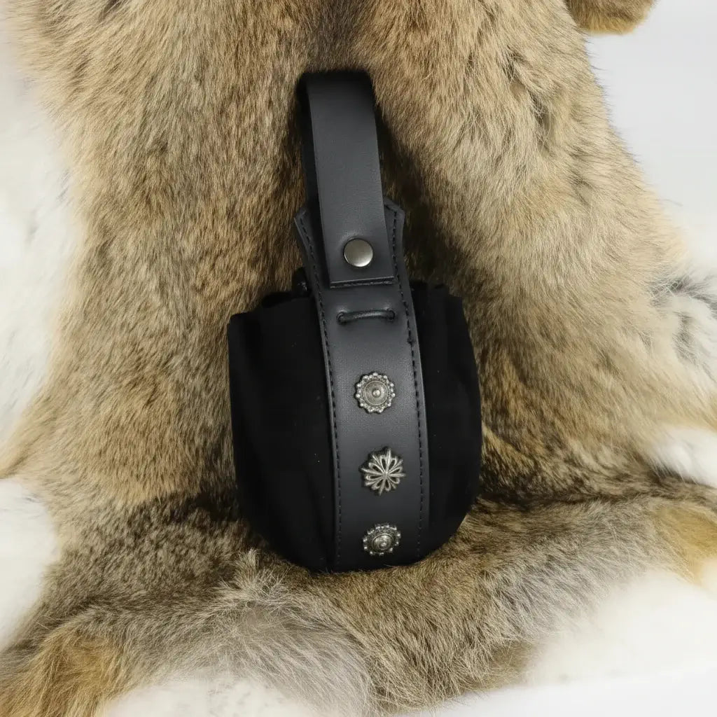 Viking Medieval Belt Pouch Retro Waist Bag Faux Leather Coin Purse Hanging Belt Bag for Men Women
