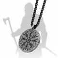 Viking rune compass necklace Norse Rune Compass Pendant for Men