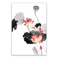 Chinese Lotus Ink Painting Abstract Flower