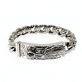 Vintage Dragon Bracelet for Men – Silver Stainless Steel Zodiac Style Jewelry