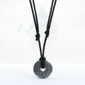 Vintage Viking Rune Titanium Steel Round Pendant Necklace for Men
